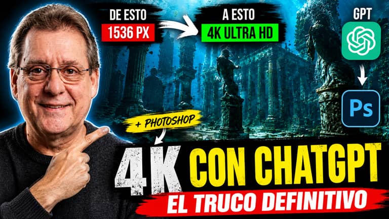 ChatGPT + Photoshop: El truco para generar imágenes 4K perfectas