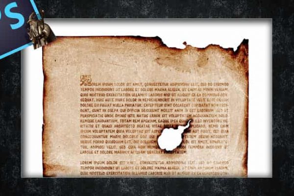 Crear bordes quemados a un papel con Photoshop