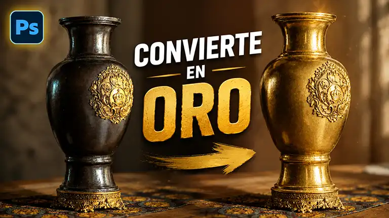 Convierte cualquier objeto en oro realista con Photoshop