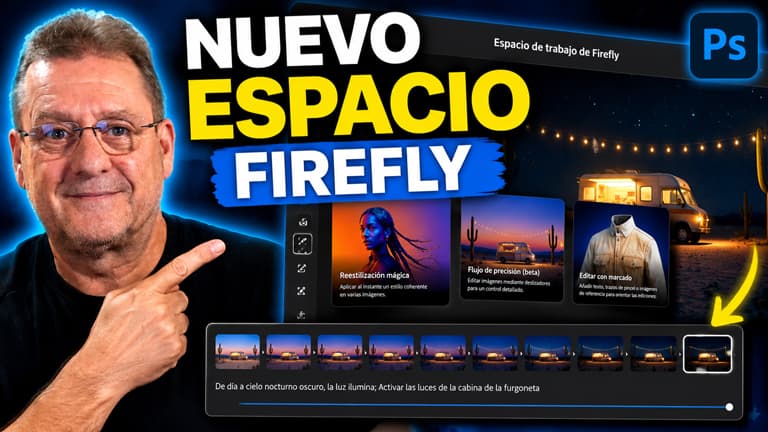 Nuevo espacio Firefly en Photoshop (LO CAMBIA TODO)
